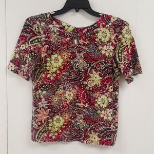 Christopher and banks colorful flowers  tank top size M